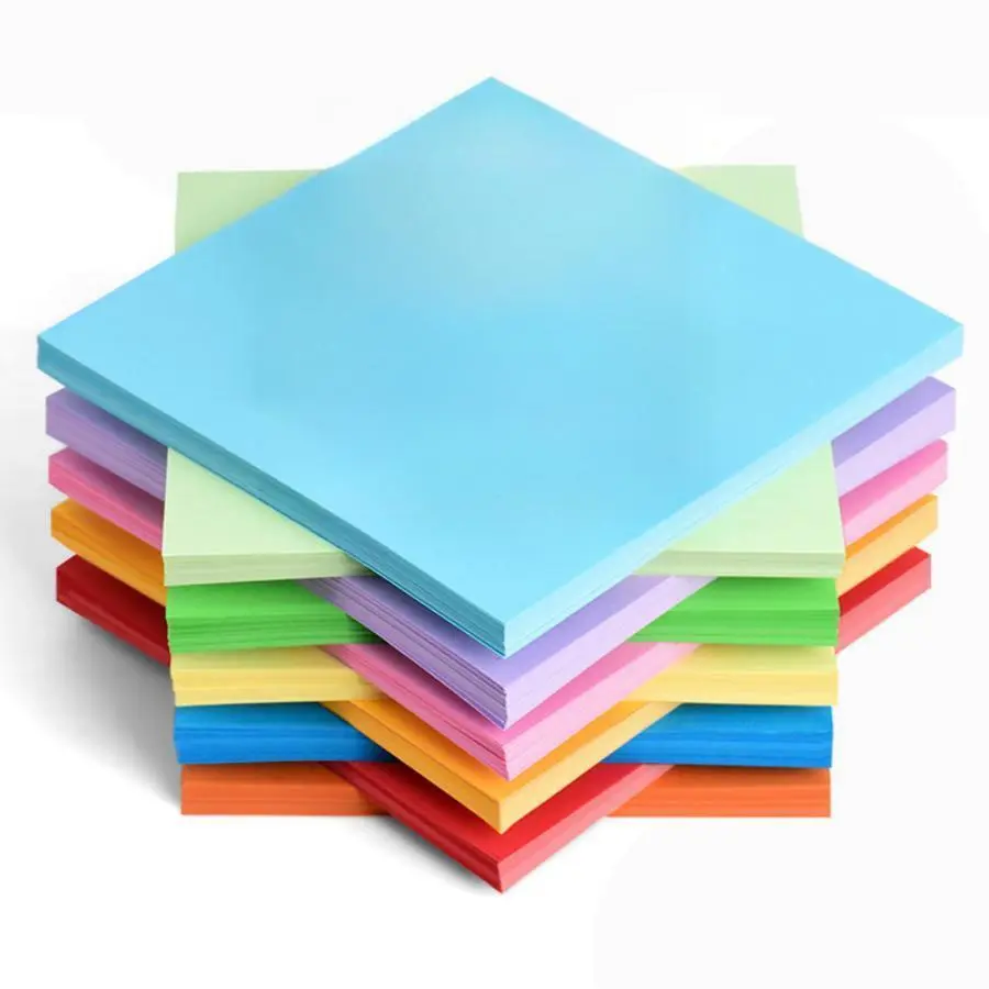 Colorful Origami Handmade Paper, 100 Sheets Square Paper, DIY Handcraft Decorative Paper for Scrapbooking, Crafts & Art Projects
