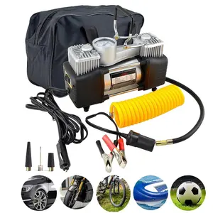 150PSI Digital Car Tire Air Pump, Portable 12V Electric Inflator Compressor, Durable Metal Cylinder, Quick Tire Inflation, All-in-One Accessories for Roadside Emergency
