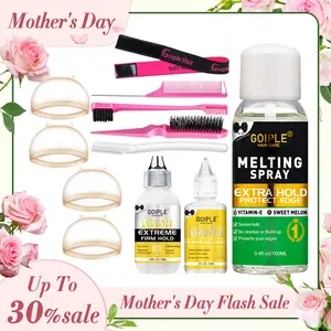 【Mother's Day】Wig Adhesive Spray and Lace Glue for Extra Hold - Glueless Lace Melting Spray for Wigs Natural Gel Fast Drying Haircare Protect Edges Hairpiece