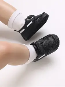 Fashion Baby Leather Casual Shoes, Newborn Baptism First Steps, Unisex Infant Walking Shoes, Comfortable and Stylish