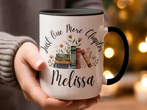 Gift For Book Lover One More Chapter Mug, Book Lover Mug, Personalized Book Lover Mug, Book Lover Gift, Book Reader Coffee Cup, bookworm mug
