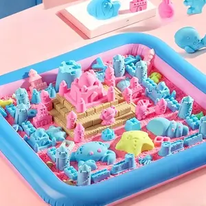 Space Sand Toys for Kids, Colored Magic Sand Non-Toxic, DIY Modeling Clay Safe & Healthy, Sensory Play Dough Alternative for Boys Girls, Creative Educational Birthday Idea