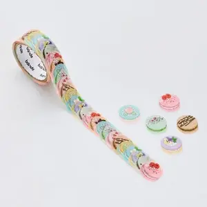 Bande Washi Roll Sticker - Dressed up Macaroons