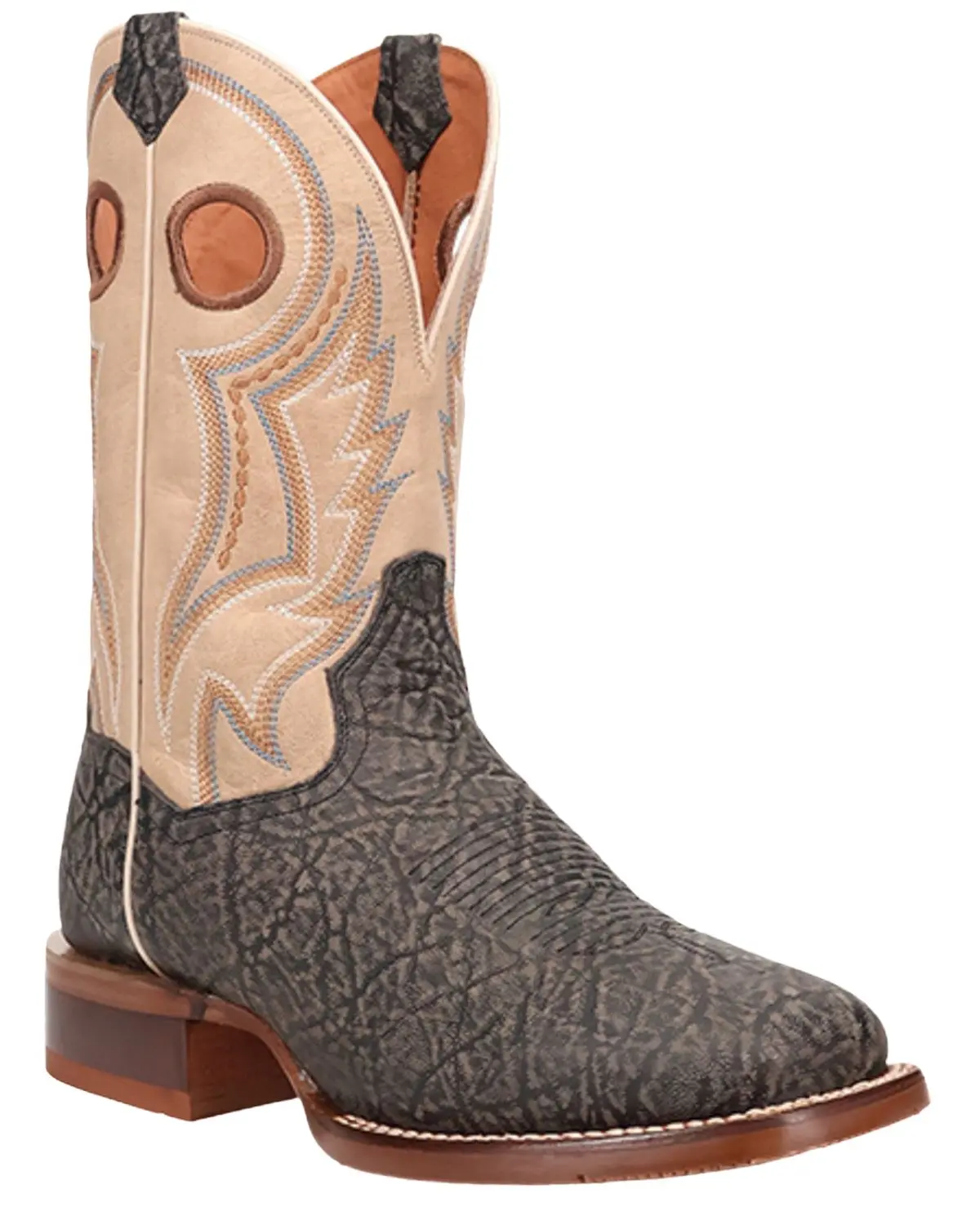 Dan Post Men's Men'S Elephant Print Performance Western Boot Broad Square - Dp5184