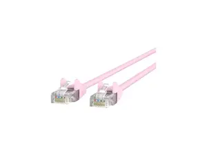 Belkin A3L980-02-PNK-S 2 ft. Cat 6 Pink Snagless Patch Cable