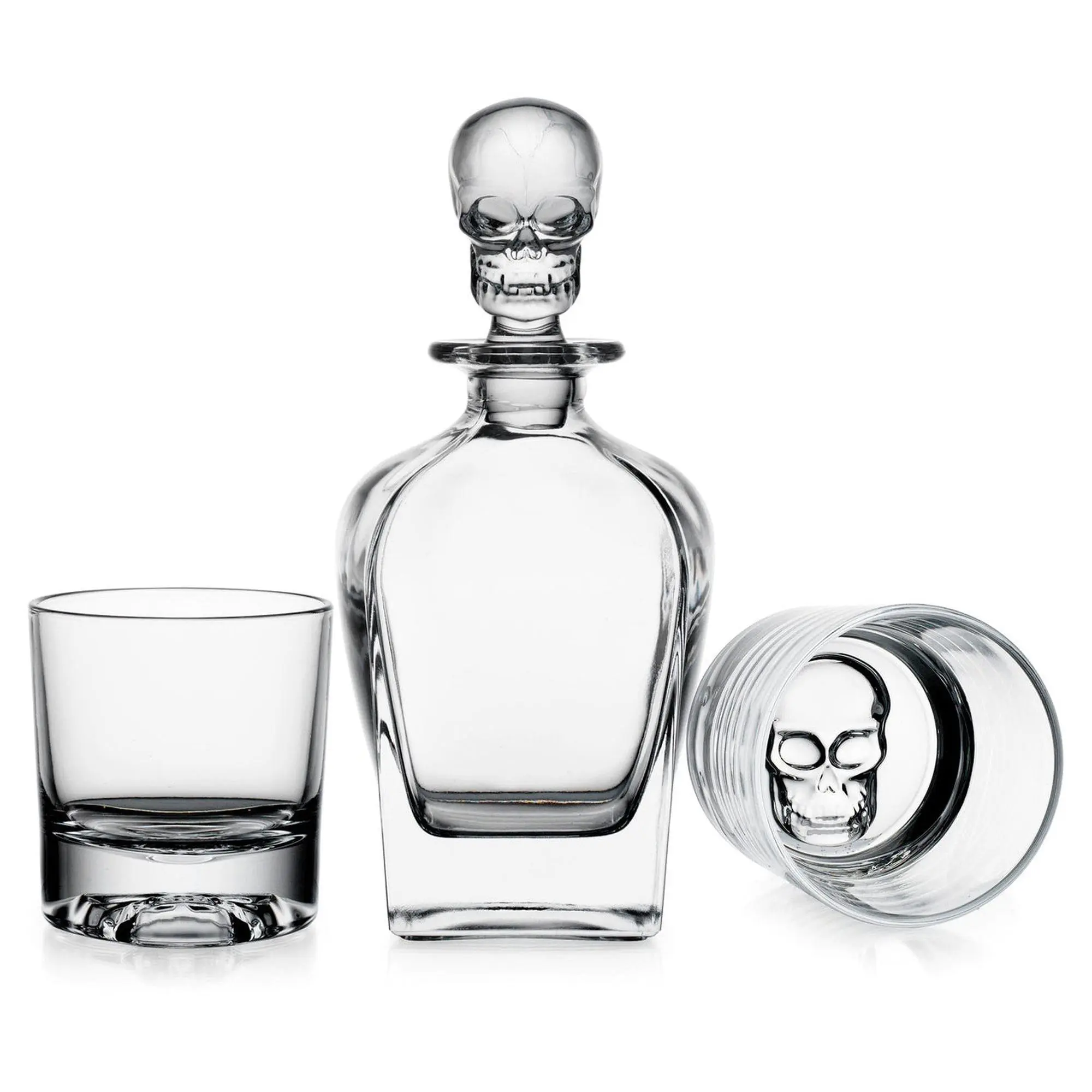 Godinger Set of 2 Double Old Fashion Glasses and Decanter