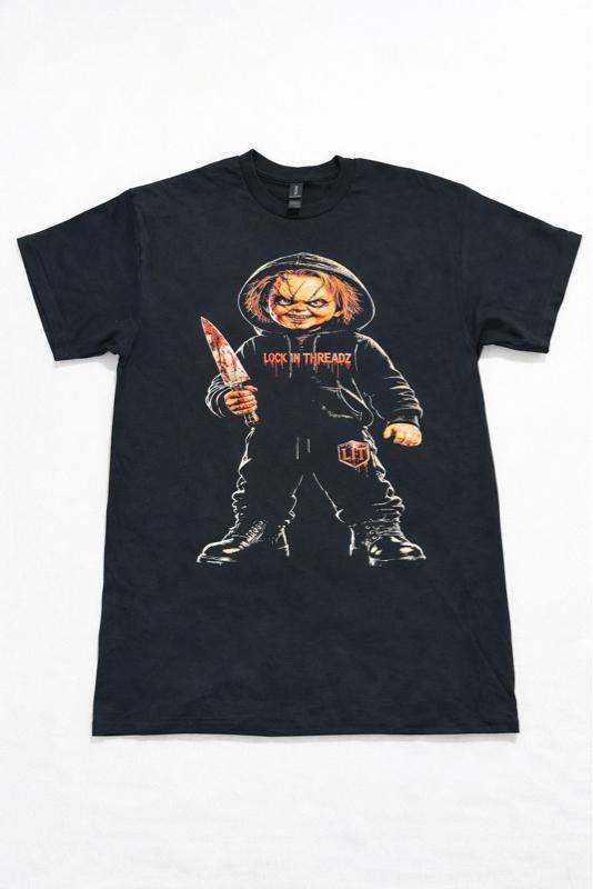 CHUCKY LOCK IN THREADZ SHIRT