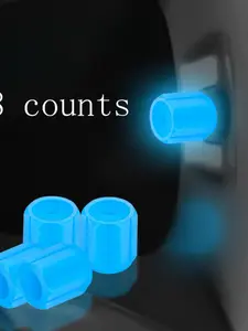 8 Piece Glow-In-The-Dark Electric Bike Tire Valve Caps, Multiple Colors Motorcycle Valve Stems, Safe Durable Abs Material Bicycle Car Accessories