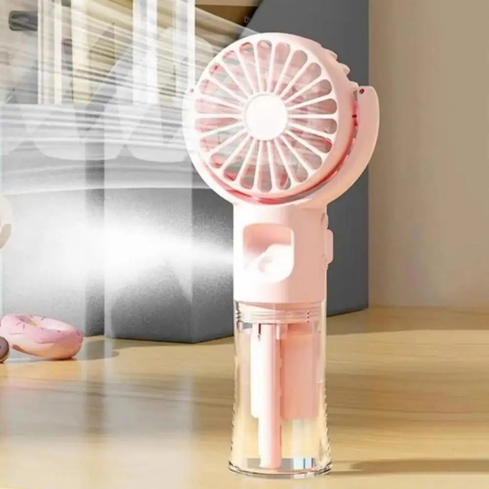 Portable Mini Handheld Fan with Spray, Multipurpose Rechargeable Handheld Fan with Spray, Handheld Atomizing Fan for Travel, Office, Outdoor, Portable