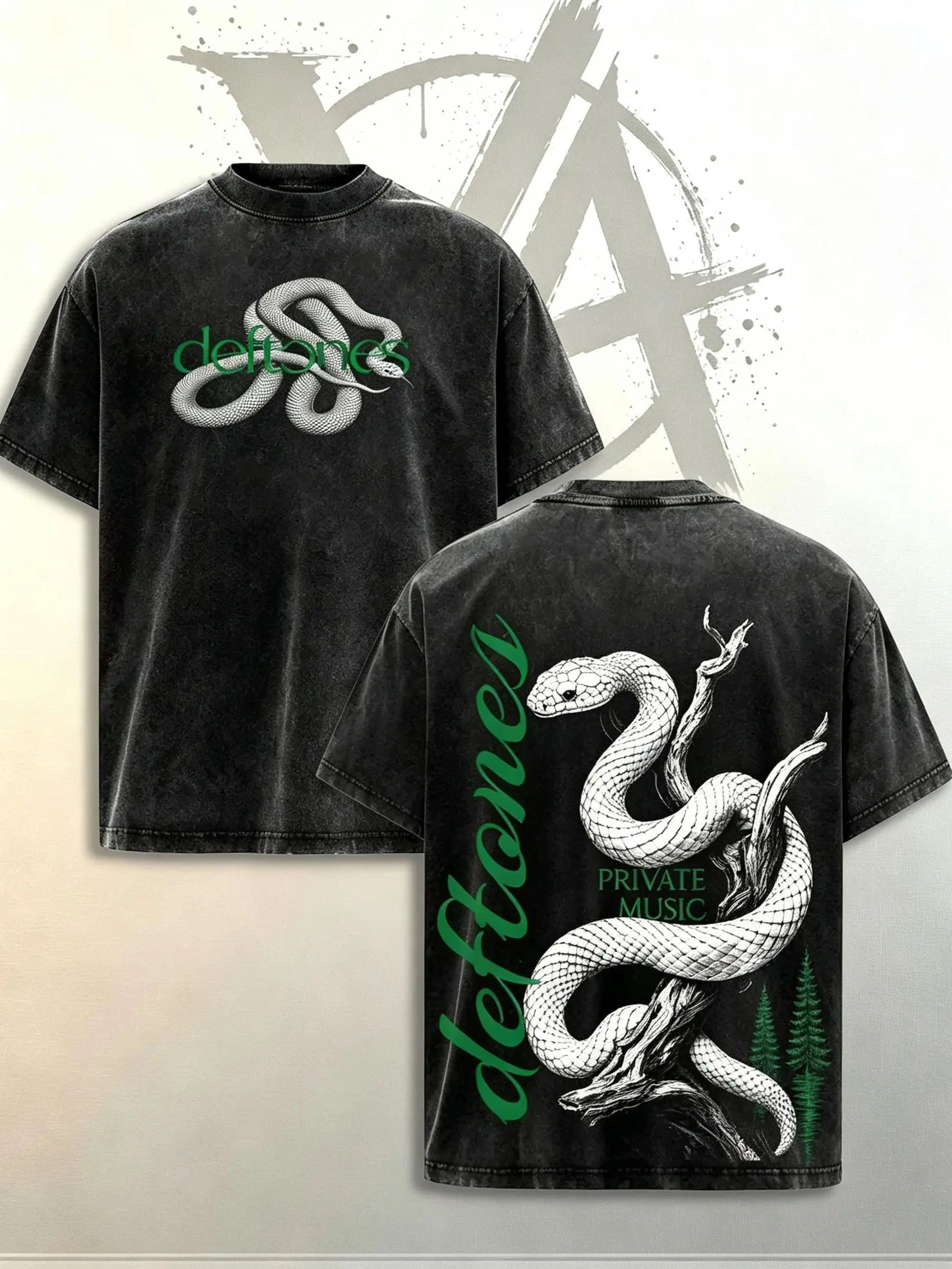 [AVT]deftones snake Graphic T Shirt Vintage Washed Alternative Metal Tee, Private Music Streetwear Shirt, Heavy Cotton Oversized rock band merch metal band merch,band logo design tee,iconic note,rap lover gift,double apparel enthusiast shoegaze merch,
