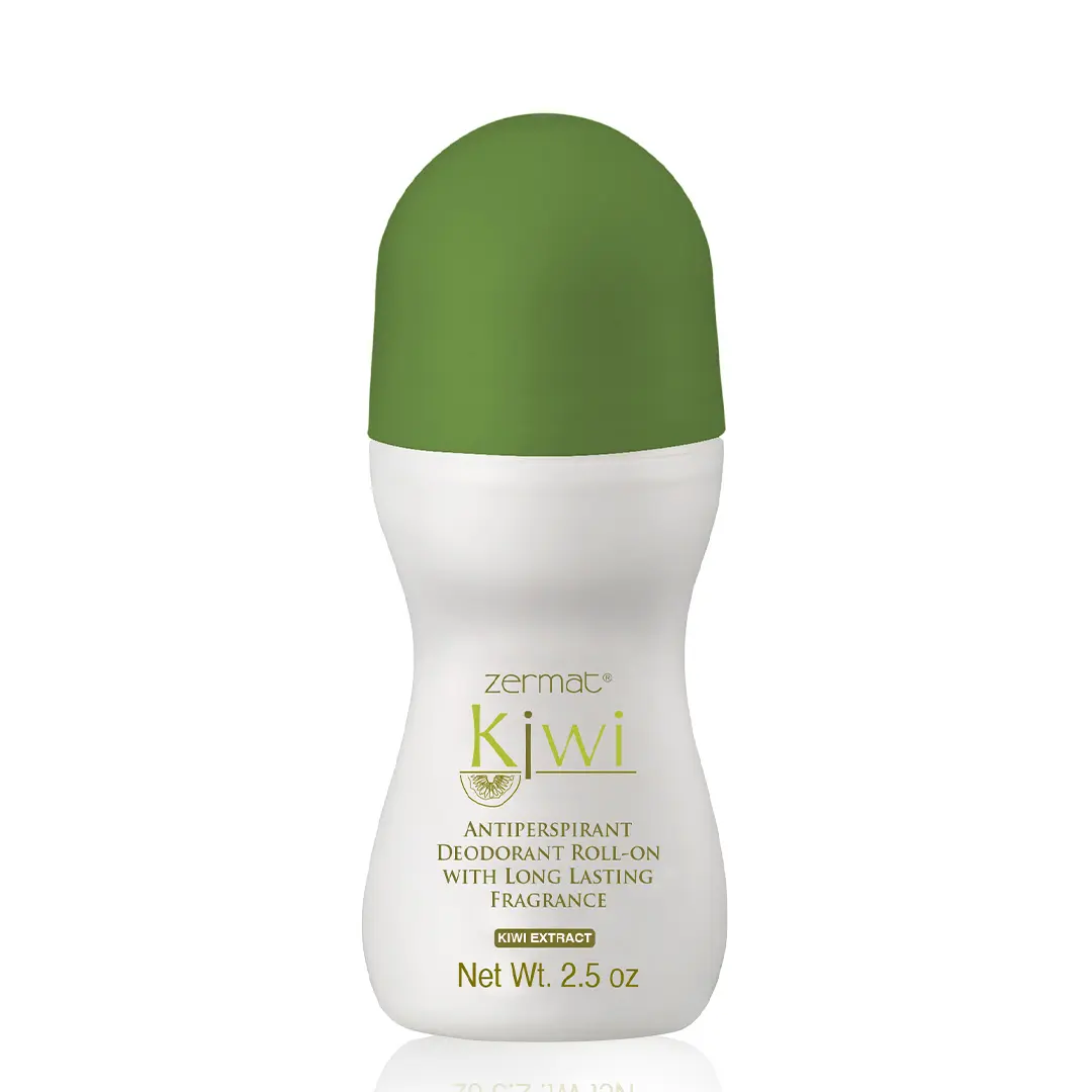 Zermat USA Kiwi Roll-On Deodorant Unisex, 24 h Antiperspirant, 2.5 Oz.