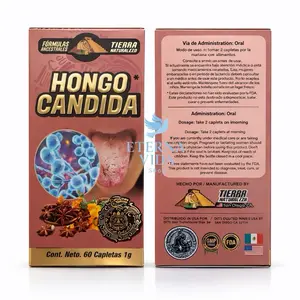 Tierra Natural Hongo Cándida Cápsulas de 60 Contenido Neto 60 Capletas 1g Fórmulas Ancestrales Oral