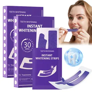Professional Teeth Whitening Strips | 56-pack Teeth Whitening Strips 28 Treatments Non Sensitive | Peroxide Free Enamel Safe Whitening Without Sensitivity Dentist Formulated Clinically Proven Oral Essentials Whitening Strips Teeth Whitening System Strips