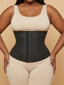 Sculpt Touch Women’s Latex Waist Trainer Tummy Control Waist Cincher Corset with Hooks Steel Bones Adjustable Shapewear for Postpartum Daily Wear