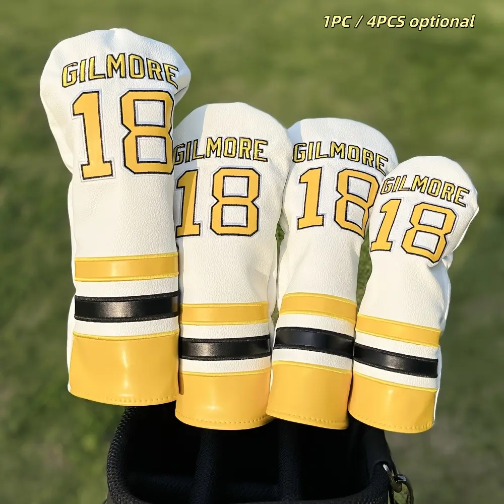 Gilmore 18 Golf Club Head Covers, Durable Protective Covers, & Striped Design, Fits All Club Types, Stylish Golf Accessories, Golf Gear, Golf Supply, Golf Gift Accessory