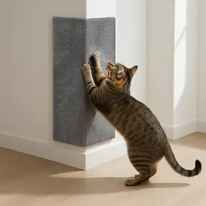 Double-Sided Carpet Wall Mounted Corner Cat Scratcher Stops Wall & Corner Scratching for Indoor Cats