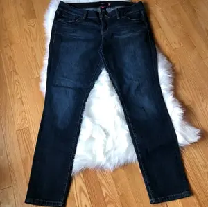 Women's TAHARI Charlotte Double Button Skinny Jeans 16W  Denim Slimming Bottoms Womenswear Style