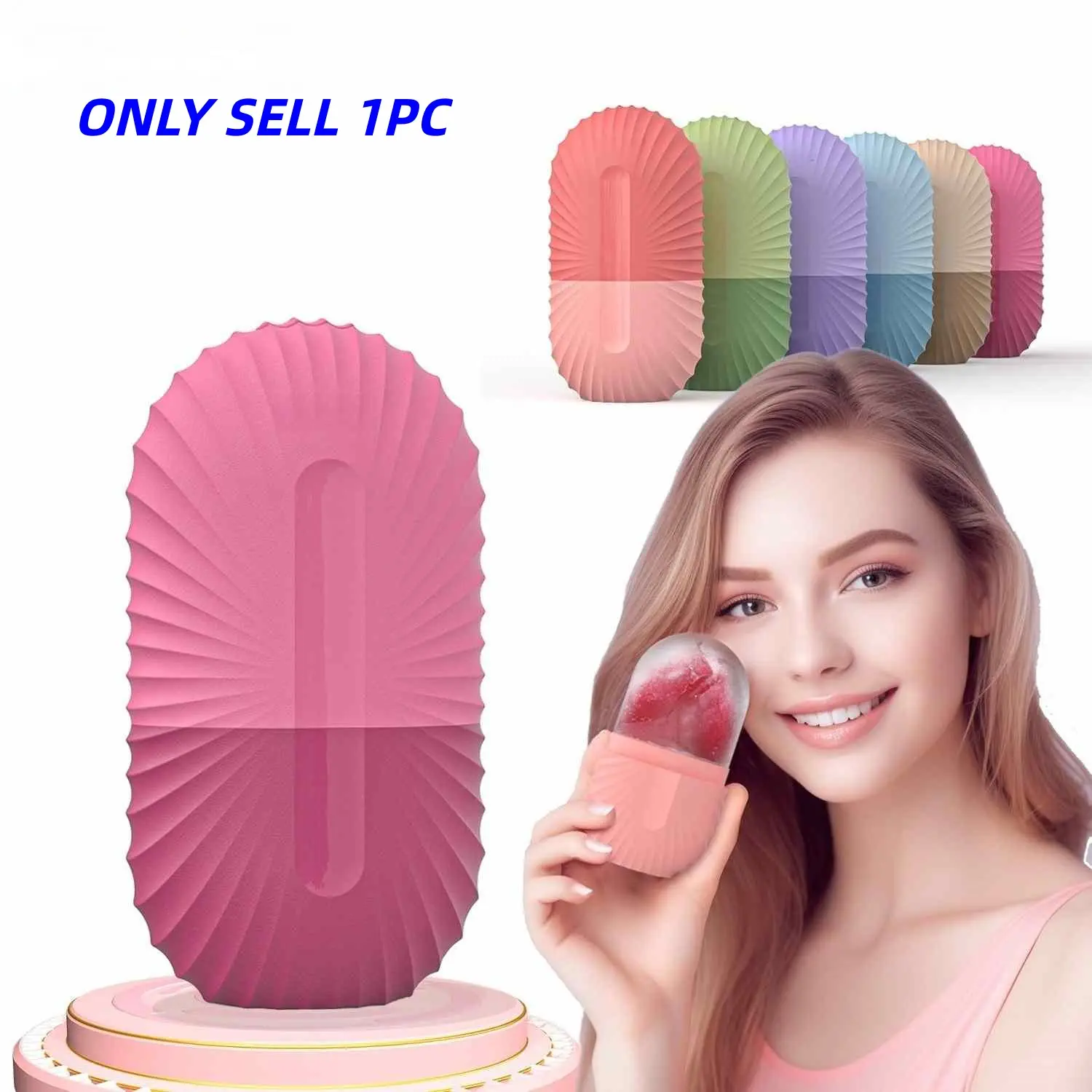 Silicone Ice Roller Massager, Facial Beauty Massagers, Face Eye Puffiness Relief, Reusable Leak-Proof Neck Skin Care, Food Grade Silicone, Single Item, Silicone Rollers