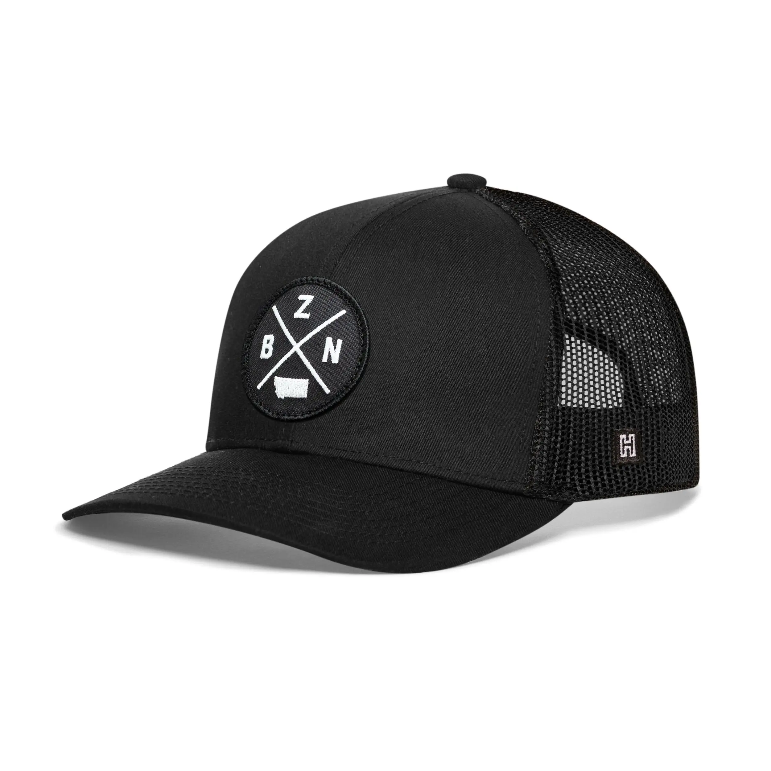 Bozeman Trucker Hat  |  Black BZN X Snapback