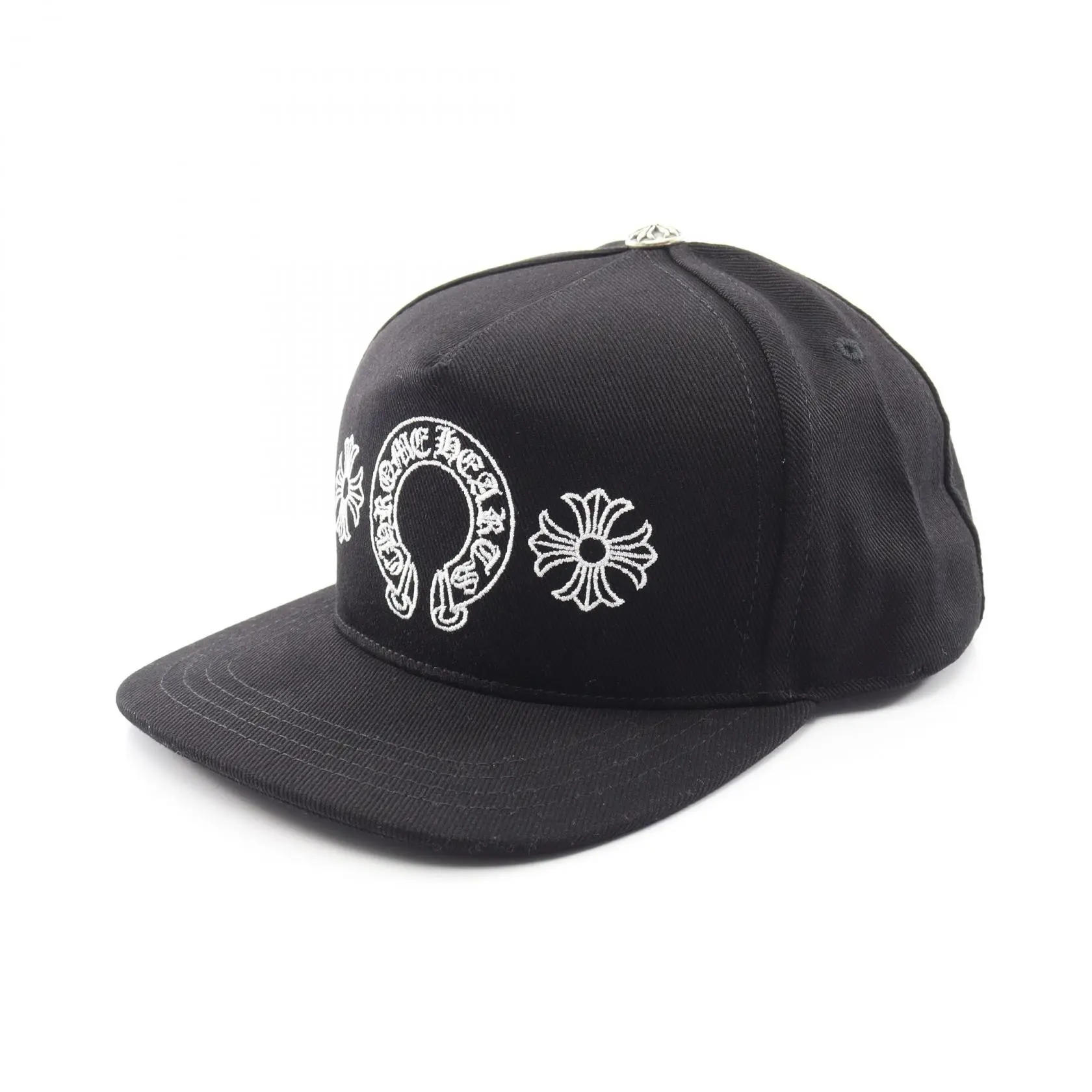 Pre-owned Chrome Hearts Cotton Small Leather Goods Horseshoe Cap
