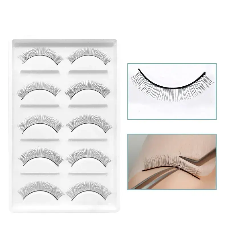 Lash Mannequin Head Practice Kit with 5 Pairs Pratice Strip Lashes for Training Eyelash Extensions 20 - 99 s