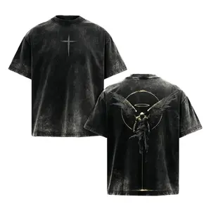 Vintage Anime Graphic Tee Heavyweight Washed Cotton Oversize Unisex Shirt for Anime Lovers Double Sided Printed Japanese Manga Streetwear Perfect Fit for Your Independence Day Fireworks Watch Party and Summer Convention Style Y2K Aesthetic Trendy Tops