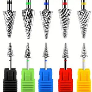 1 PCS Professional Cone Shape Nail Drill Bit Carbide 3/32" Milling Cutter For Manicure Rotary Burr Electric Drill Accessories Tool