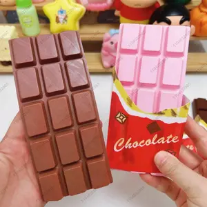 Chocolate Bar Slow Rising Squishy Toy Soft Moist Chocolate Fidget Toys for Kids and Adults ASMR Sensory Anti Stress Toys Gifts