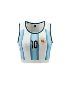 Women's Rugby Sportswear Set, Argentina Football Fan Jersey, League Champion Shirt, Short Sleeve Top, Slim Fit, All Seasons