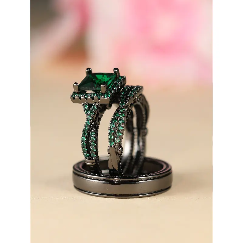 Black Gold Green Diamond