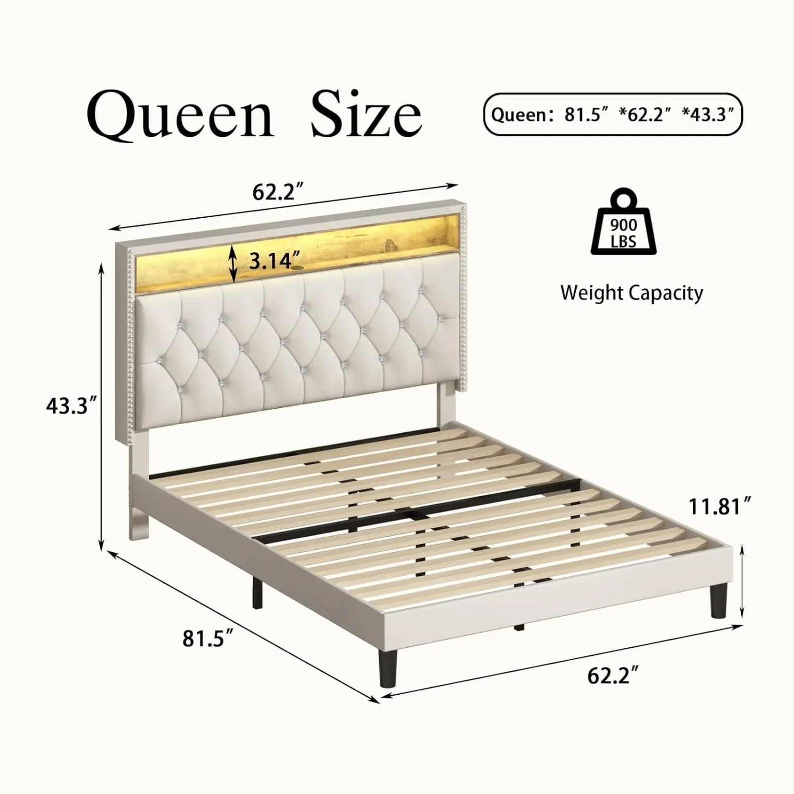 Queen Size White