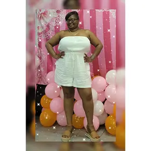 The White Jumper - Elastic Waist Line, Perfect for Brunch Day Party or White Party, Runs Big Size