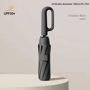 A 23 inch fully automatic buckle umbrella travel umbrella with and, foldable male and female sun umbrellas for easy carrying