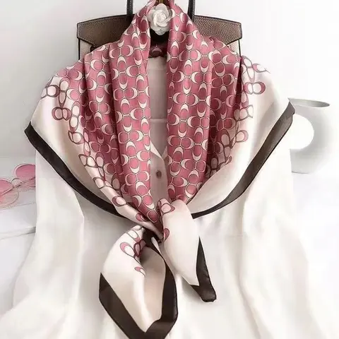 2026 New Scarf 90 Square Scarf Fashion Versatile Korean Edition Scarf Shawl Multi purpose Shirt Scarf Boho Style Scarf Fashion Shawl Wrap Summer Shawl
