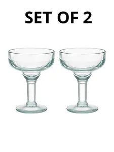 Crystal Margarita Glasses – Elegant Coupe Style for Cocktails, Margaritas, Martinis & More – Chic Barware for Parties, Home, or Gifts