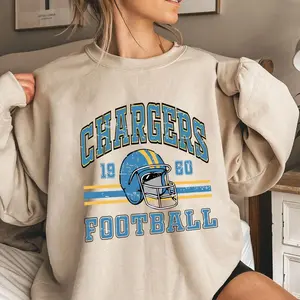 Vintage LA Football Sweatshirt, Retro Chargers Fan Apparel