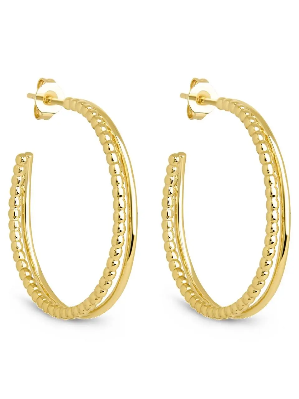 Daria Double Row Hoop Earrings