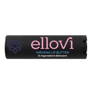 Ellovi Nirvana Lip Butter Balm - Vegan Healing Lip Care for Chapped Lips with Blue Tansy & Lime Oils - 6-Ingredient Hydrating Nourishing Repairing Revitalizing Balm for Sensitive Lips