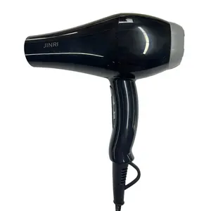 JINRI Hair Dryer, 1875W, 3 Heat & 2 Speed, with Diffuser, with Concentrator, Detachable Air Intake, Ionic Technology & Infrared - Black, Hanging Strap, Non-Foldable