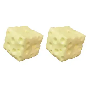 Jumbo Cheese Cube Stress Ball - Big Shapeable Squeeze Ball Non-Bounce Fidget Toy ASMR Sensory Anti-Stress Christmas Gift