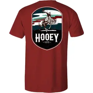 Hooey Men's Cheyenne Scarlet Short Sleeve T Shirt Tee