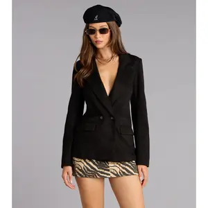 Luxe Edit Faux Suede Blazer