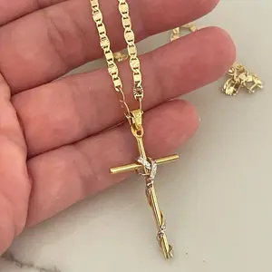 2026 14k Gold Plated Cross Necklace