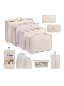 Portable Travel Storage Bag Set, Travel Clothes Organizer, Travel Cosmetic Storage Bag Set for Clothing & Shoes & Underwear, Perfect for Luggage and Suitcase Packing, Waterproof Pouch