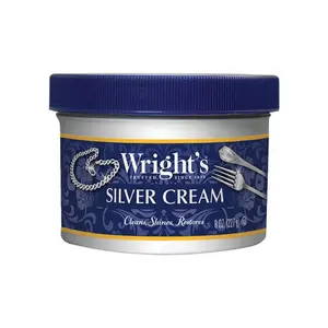 Wright's Silver Polish Cream - 8 oz. for Polishing Metal and Stainless Steel Household
