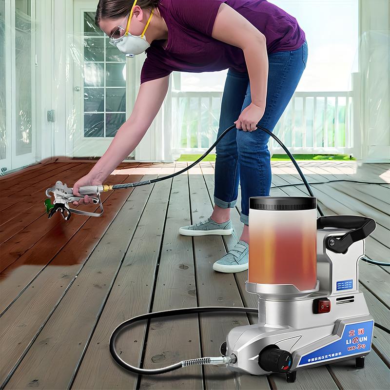 Portable Airless Paint Sprayer, 2.5 L/Min High Flow, 3 Adjustable Speeds, 2L Capacity with 5m Hose, Wall Sprayer for DIY Projects and Emulsion Paint