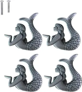 Mermaid Drawer knobs Nautical Beach Ocean Theme Home Deco