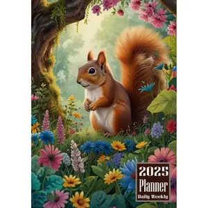 2025 Planner: Squirrel Animal themed Cover Daily Weekly Diary 12 Month Calendar Vision board Schedule Organizer Goals Address Contact Notes Paperback – September 9, 2024
