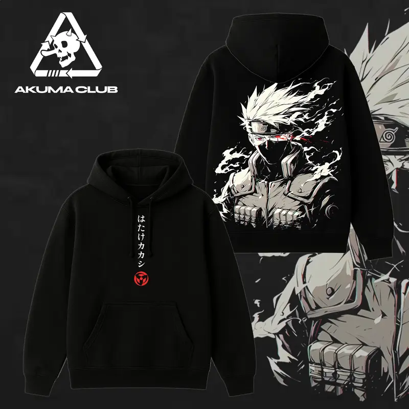 kakashi embroidered hoodie - TikTok Shop