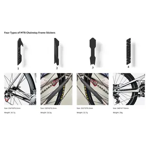 ENLEE Bike Chainstay Protector, MTB Silicone Chain Stay Frame Guard, Road Bicycle Chain Pad - Protect Your Bike Frame from Scratch by Chain